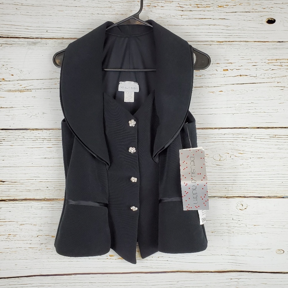 NWT Betsy & Adam Tuxedo Style Vest